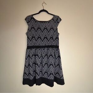 Black and White Chevron Dress